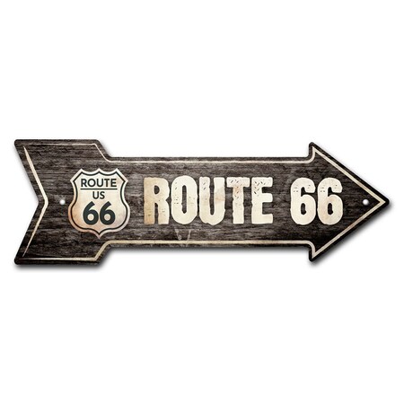 Signmission Route 66 2 Arrow Sign Funny Home Decor 36in Wide P-ARROW12-999639